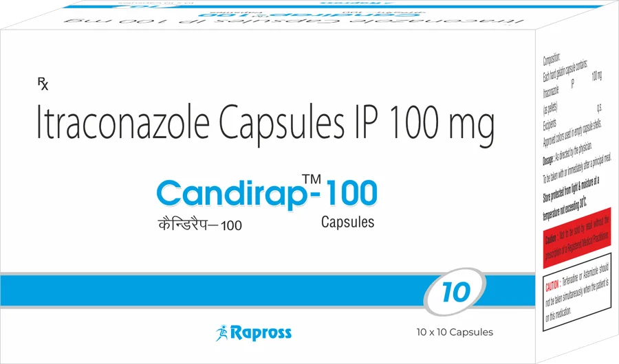 Candirap-100: Itraconazole Capsules IP 100 mg