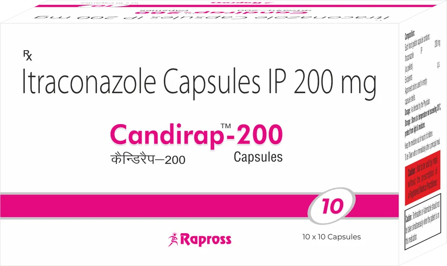 Candirap-200: Itraconazole Capsules IP 200 mg