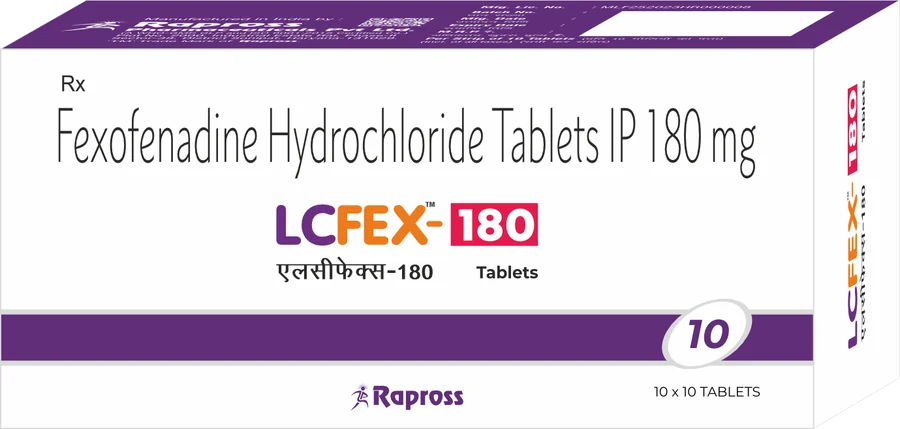 LCFEX-180: Fexofenadine Hydrochloride Tablets IP 180 mg