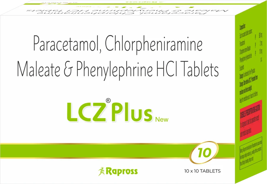 LCZ Plus: Paracetamol, Chlorpheniramine Maleate & Phenylephrine HCl Tablets