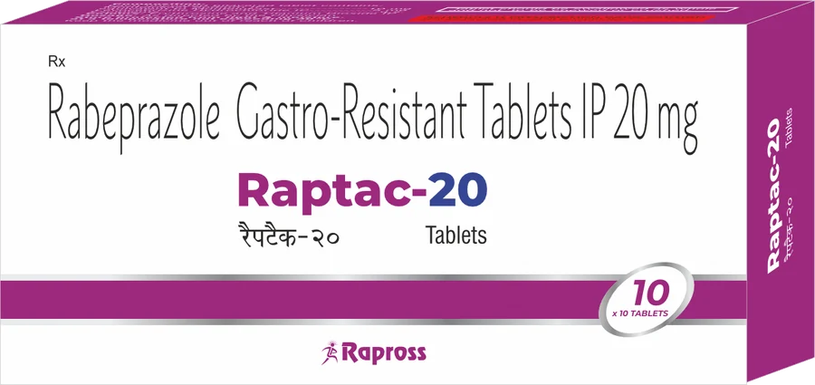 Raptac-20: Rabeprazole Gastro-Resistant Tablets IP 20 mg